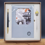 绣艺重庆笔记本礼盒（配柳叶剑笔+大足石刻书签）