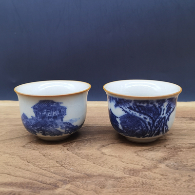 重慶特色青花雙杯
