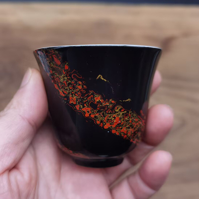 漆器青瓷杯单杯(每件不同）