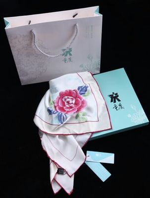 重庆山茶花真丝围巾对外交流礼品