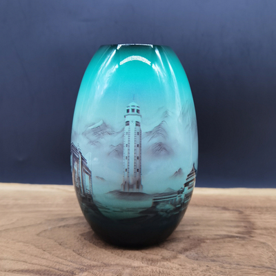 山神漆漆解放碑笔筒