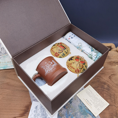 荣昌陶竹节杯简刻图+双沱+茶席285档