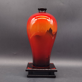 重庆山神漆器花瓶-三峡神女峰红色-2